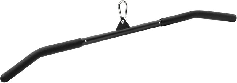 SERTT 39.37 Inch LAT Pulldown Bar Attachment for Pulley Cable Machine, Curl Tricep Press Down Bar with Rubber Handle, LAT Pull Down Bar Accessories for Gym, Strength Workout, Muscle Building - Image 1